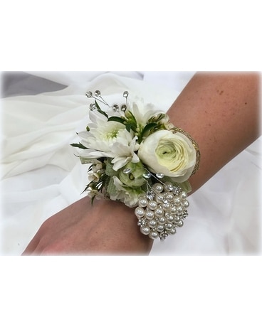 Wrist Corsage Broach of Pearls Corsage