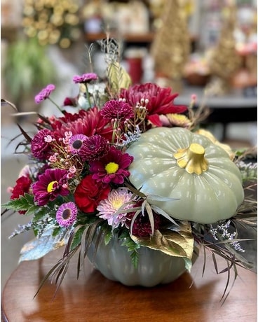 Lavender and Sage Autumn Flower Arrangement