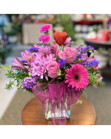 Royal Purples and Plum Flower Arrangement