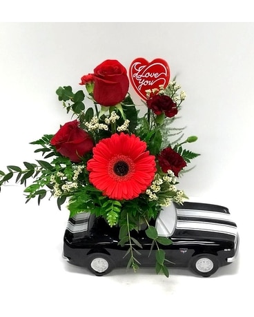 67 Chevy Camaro Flower Arrangement