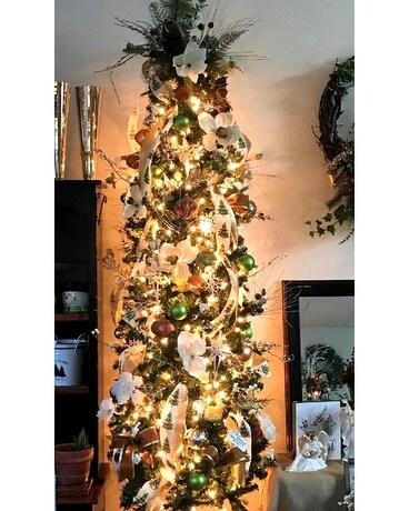 SALE! Woodland 7 foot, Decorated Flower Arrangement