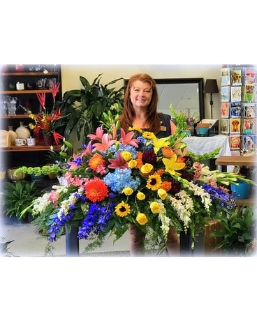Color of Memories Casket Spray #1 Flower Arrangement