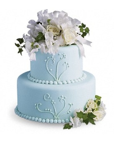 Sweet Pea and Roses Cake Decoration Flower Arrangement