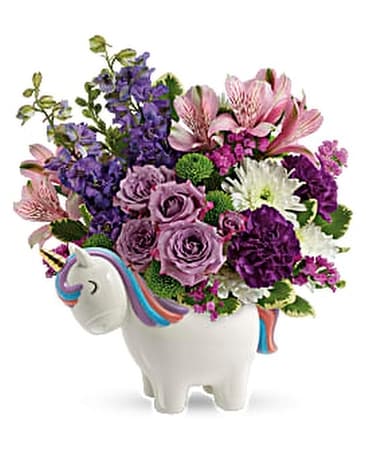 Teleflora's Magical Mood Unicorn Bouquet Flower Arrangement