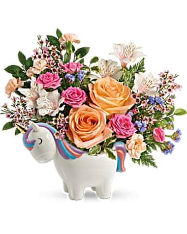 Teleflora's Magical Garden Unicorn Bouquet Flower Arrangement