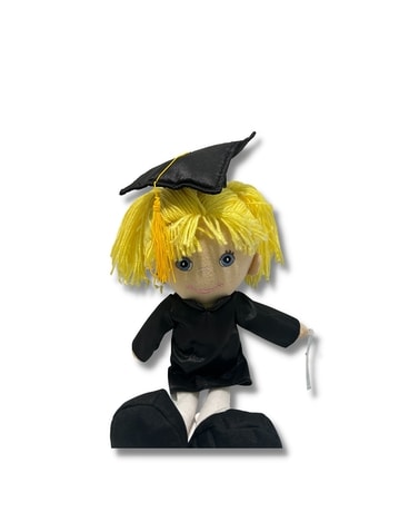 Blonde Graduation Doll Gift Basket
