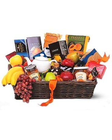 Grande Gourmet Fruit Basket Flower Arrangement