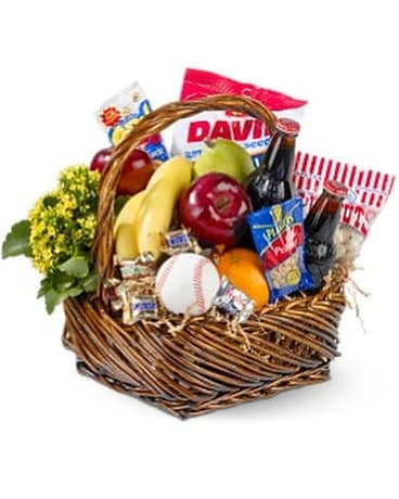 Home Run Basket Flower Arrangement