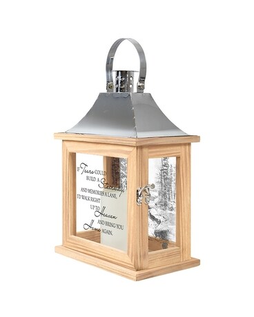 If Tears Could Build a Stairway Memorial Lantern Flower Arrangement