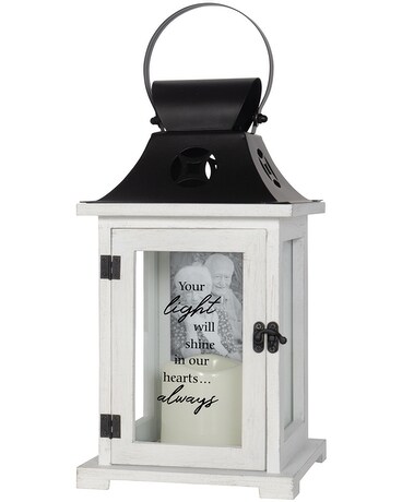 In Our Hearts Memorial Lantern Flower Arrangement