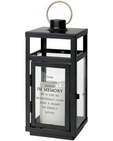 In Memory Lantern Flower Arrangement