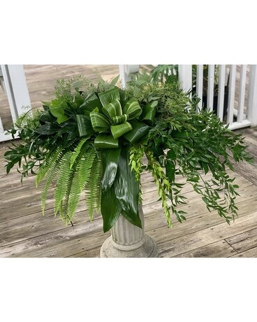 All Foliage Casket Spray Sympathy Arrangement