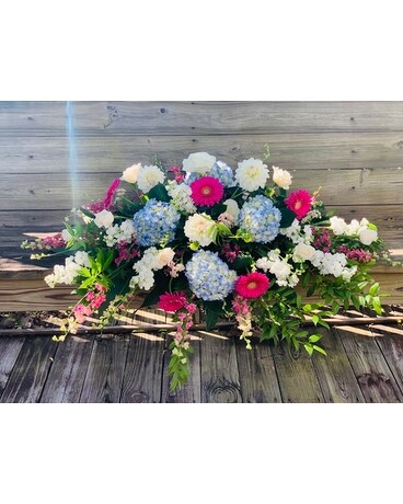 Simply Spring Casket Spray Flower Arrangement