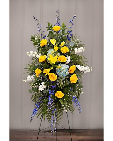 Sunrise Tribute Standing Spray Sympathy Arrangement