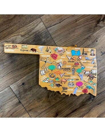 Painted Oklahoma cutting board Gifts
