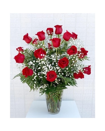 24 Long Stem Red Roses Flower Arrangement