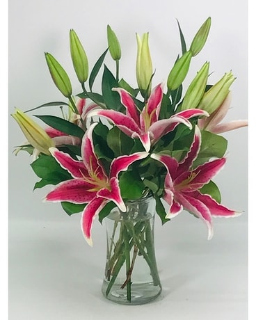 Lovely Pink Lilies Flower Arrangement
