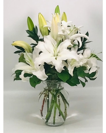 Beautiful White Lilies Flower Arrangement