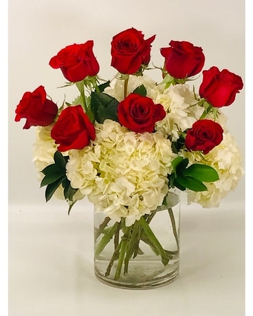 Hydrangea and Roses Flower Arrangement