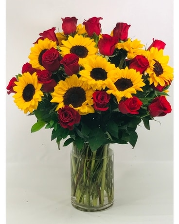 Roses and Sunflowers Galore Flower Arrangement