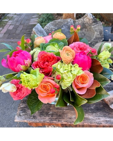 Rustic Magnolia Flower Arrangement