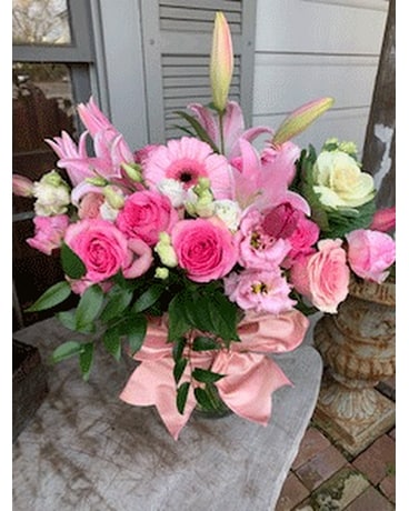 Pink Chiffon Flower Arrangement