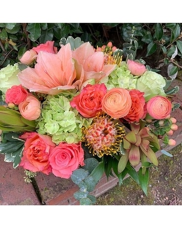 Apricot Sunset Flower Arrangement