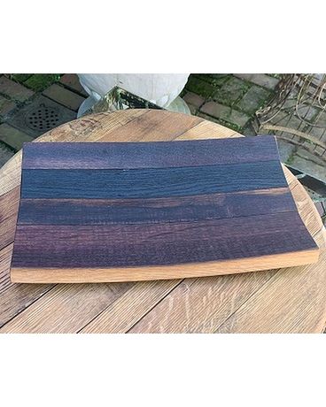 Barrel Serving Platter Flower Arrangement