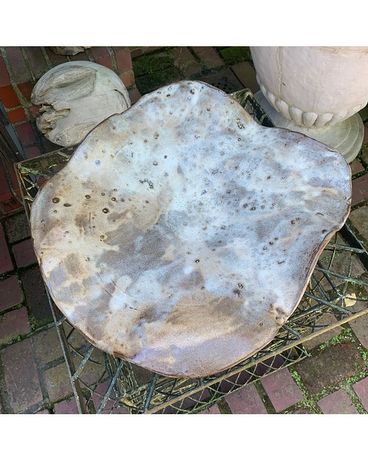 Amoeba Shape Pottery Serving Dish Flower Arrangement