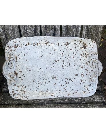 Brown speckled serving tray Flower Arrangement