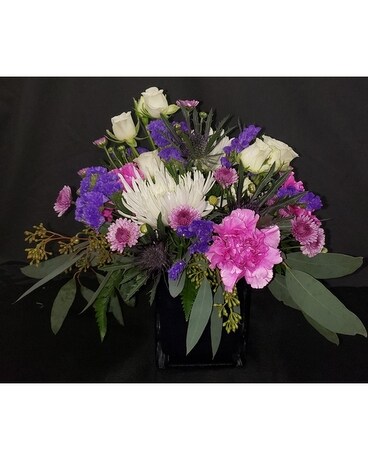 M & W's Plum Perfect Flower Arrangement