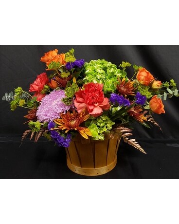M & W's Bountiful Basket Bouquet Flower Arrangement