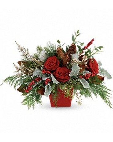 Winter Blooms Centerpiece Flower Arrangement