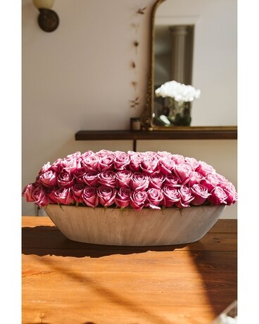 Rose Boat Flower Arrangement