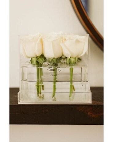 White rose box Flower Arrangement