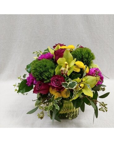 Orchid-Mixed Vase Arrangement Flower Arrangement