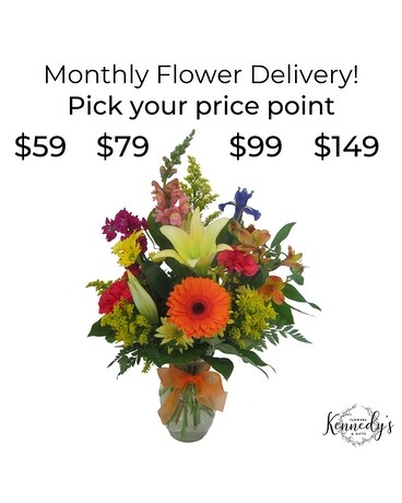 12 Month Flower Subscription Flower Arrangement