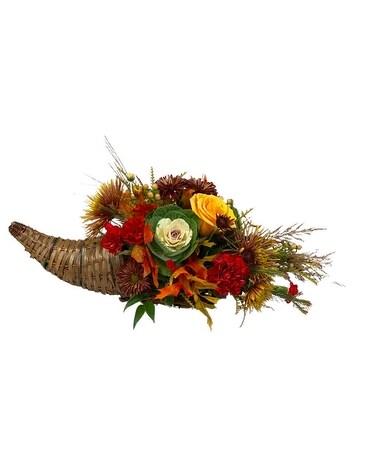Captivating Cornucopia Flower Arrangement
