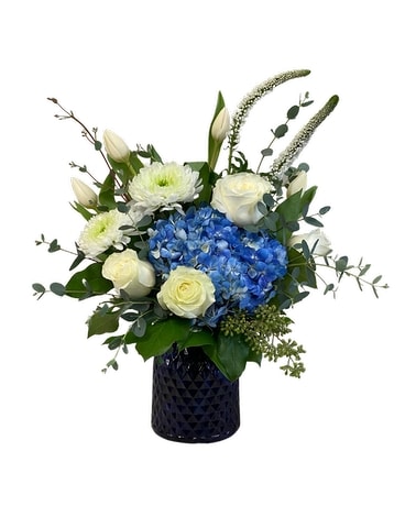 Blue & White Delight Flower Arrangement