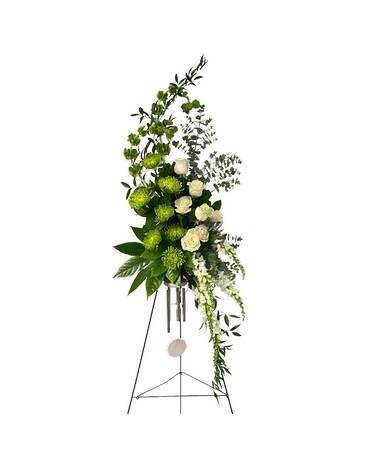 Memory Chimes Easel Spray Flower Arrangement