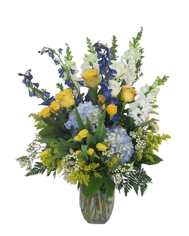 Earth and Sky Vase Arrangement Flower Arrangement