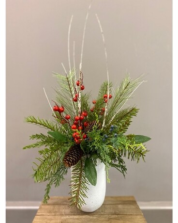 Winter Berry Wall Hanger Flower Arrangement