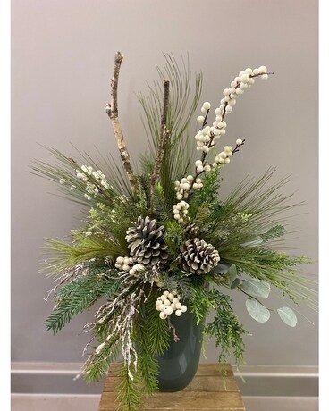 Sparkling Snow Flower Arrangement