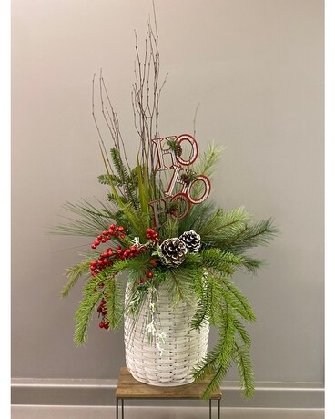 Santa's Basket Flower Arrangement