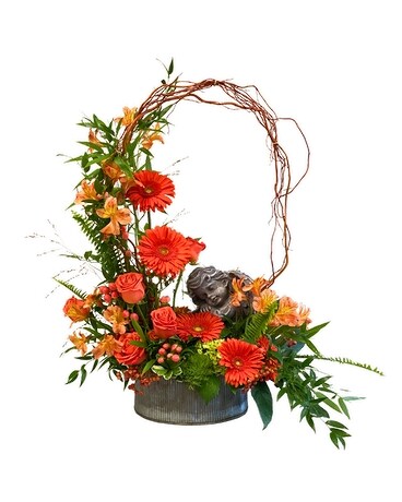 Heaven's Sunset Angel Funeral Arrangement