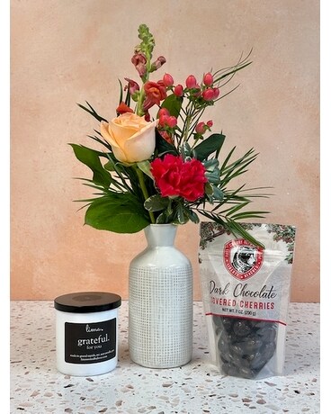 Grateful For You Gift Package Flower Arrangement