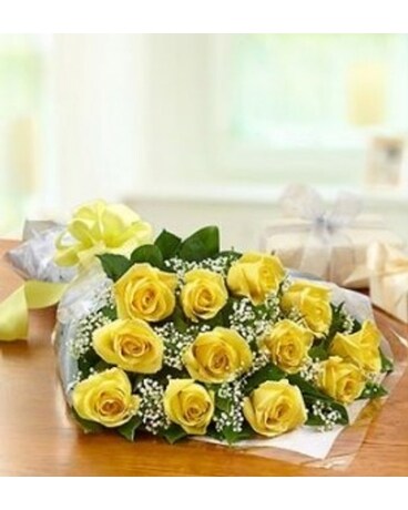 1 Dozen Wrapped Roses Flower Arrangement