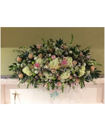 Custom Made Casket Spray Flower Arrangement