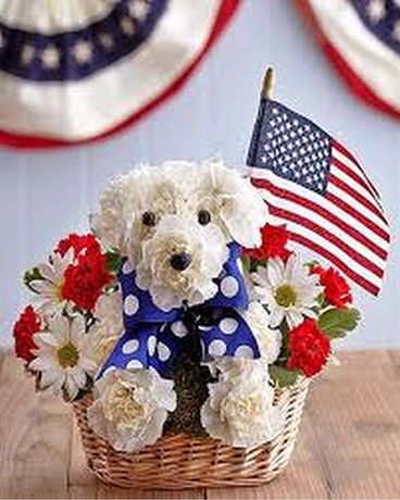 Doodle Doggie Flower Arrangement