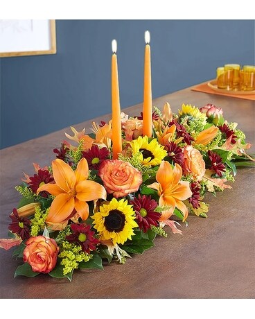 Fields of Europe for Fall centerpiece Flower Arrangement